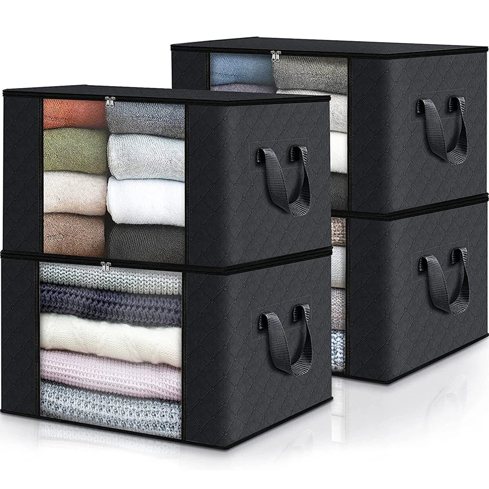 Large Capacity Foldable Clothes Storage Bag - Blanket & Closet Organiser for Bedroom