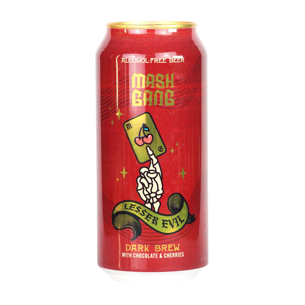 Mash Gang Lesser Evil – Chocolate & Cherry Non-Alcoholic Stout (0.5%)