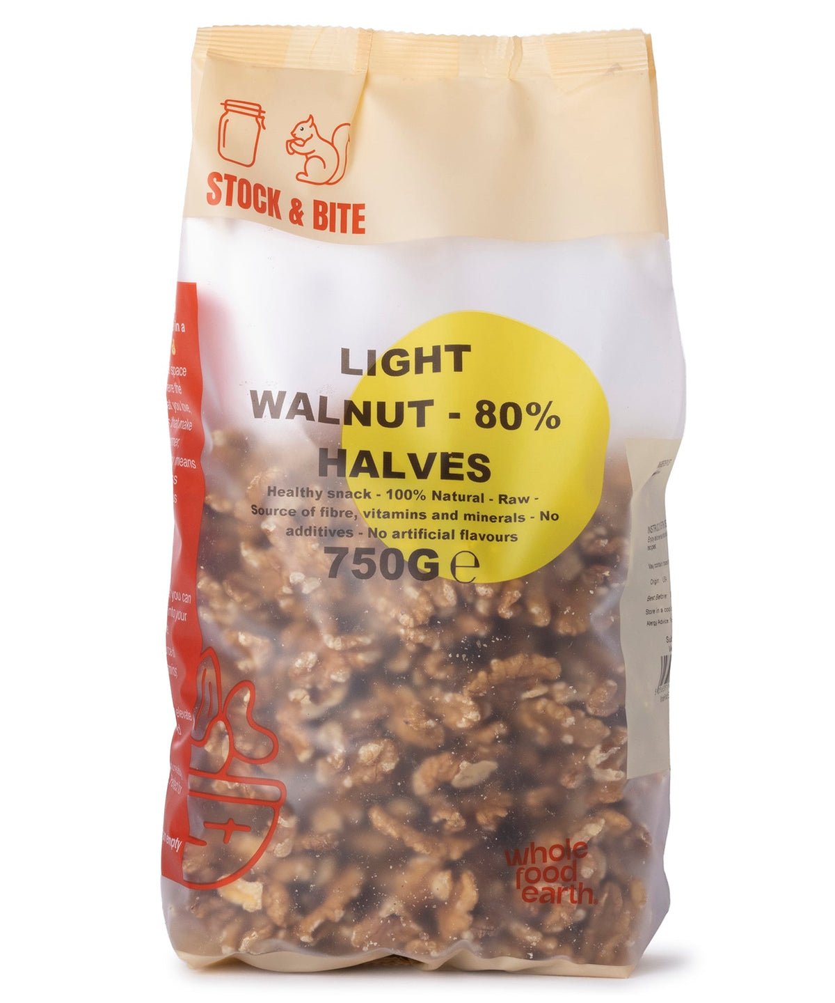 Nuez Clara - 80% Mitades - Concha y Mordida - 750g