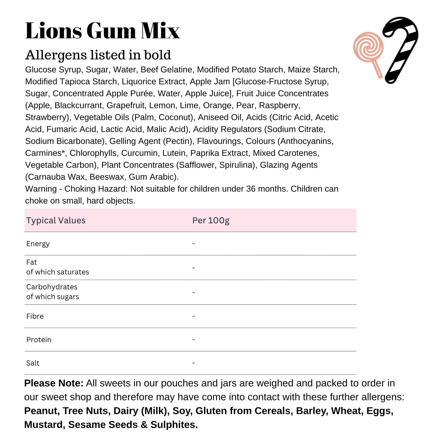 Lion Gum Mix | Classic British Hard Gums