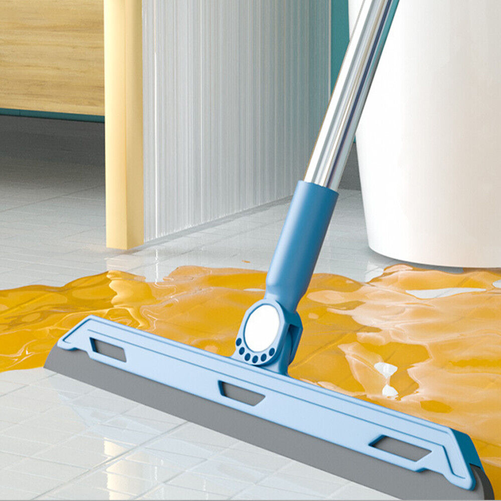 Long Handle Dustpan and Brush Set Strong Metal Handle Broom Sweeper Rotating