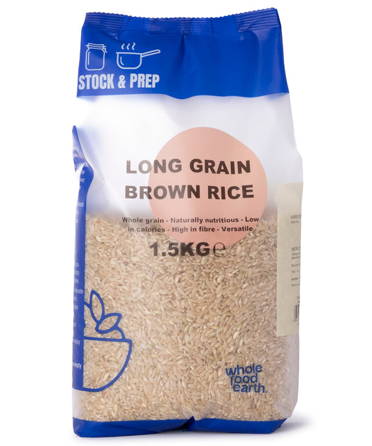 Arroz integral de grano largo 1,5 kg - Arroz integral con salvado natural
