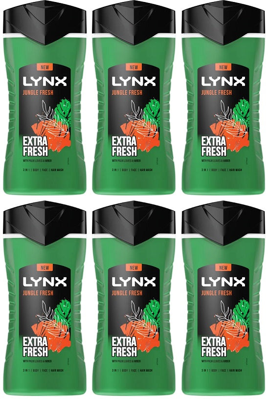 6 x Lynx Duschgel Jungle Fresh - 225ML