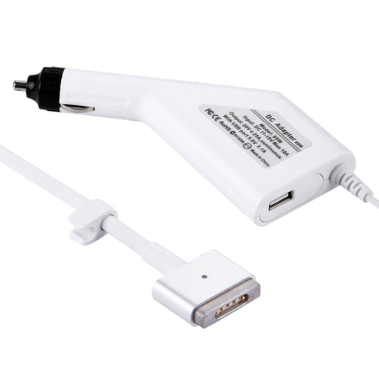 85W MagSafe 2 Car Charger for Apple MacBook Pro – 5 Pin T-Style with USB Port, 1.7m Cable