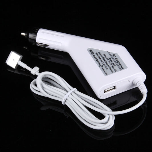 85W MagSafe 2 Car Charger for Apple MacBook Pro – 5 Pin T-Style with USB Port, 1.7m Cable