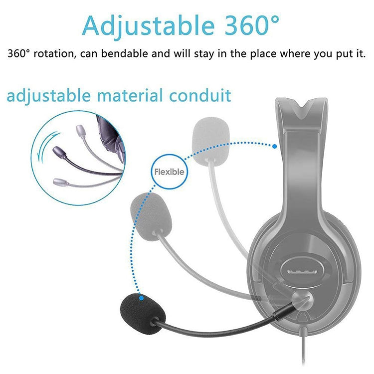 Gaming Headset Microphone - 3.5mm Angle Plug for Live Streaming & Gaming