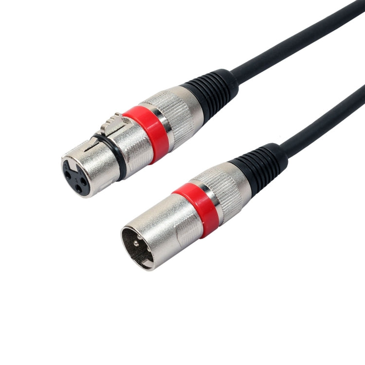 3 m 3-poliges XLR-Stecker-auf-XLR-Buchse-Mikrofonabschirmkabel, Mikrofon-Audiokabel, Länge: 3 m (Rot)