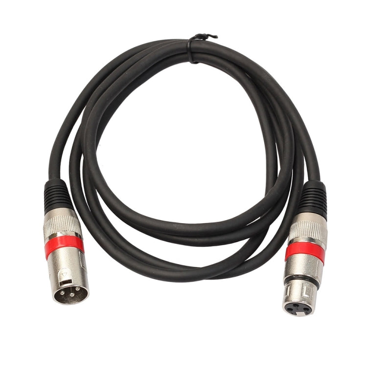 3 m 3-poliges XLR-Stecker-auf-XLR-Buchse-Mikrofonabschirmkabel, Mikrofon-Audiokabel, Länge: 3 m (Rot)