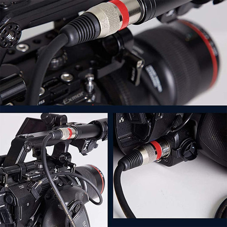 3 m 3-poliges XLR-Stecker-auf-XLR-Buchse-Mikrofonabschirmkabel, Mikrofon-Audiokabel, Länge: 3 m (Rot)