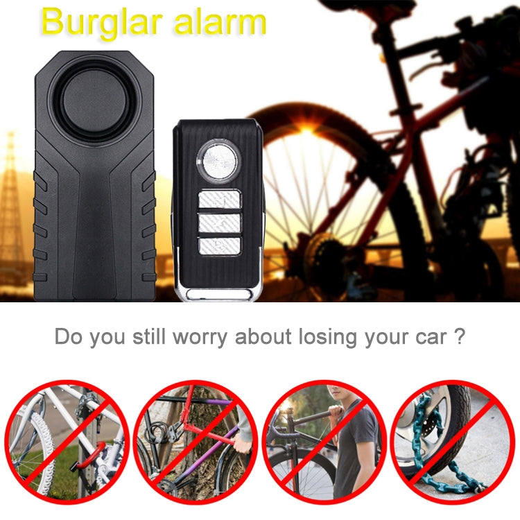 KS-SF22R IP55 Wasserdichter, kabelloser 113dB Vibrations-Diebstahlsensor-Alarm mit Fernbedienung für Fahrzeuge / Fahrräder / E-Bikes, KS-SF22R