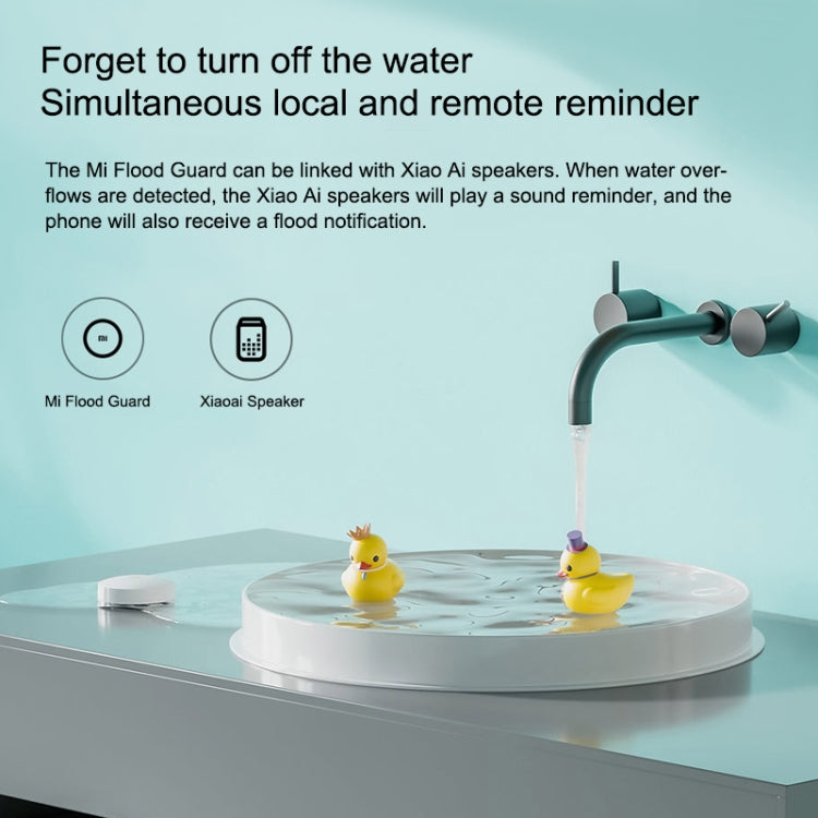 Original Xiaomi Drahtloser Bluetooth Hochwasserschutz Erkennt intelligent Wasserlecks, Xiaoai Lautsprecher Kopplung, App zur Fernbenachrichtigung Smart Home, muss mit CA1001 verwendet werden