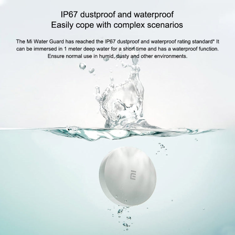 Original Xiaomi Drahtloser Bluetooth Hochwasserschutz Erkennt intelligent Wasserlecks, Xiaoai Lautsprecher Kopplung, App zur Fernbenachrichtigung Smart Home, muss mit CA1001 verwendet werden