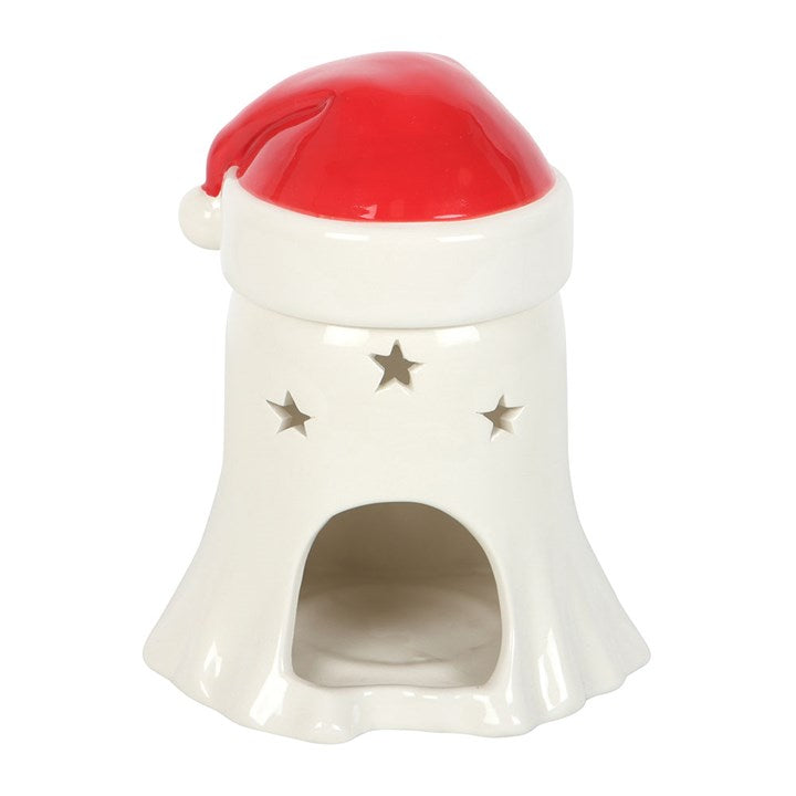 Ghost with Santa Hat Oil Burner and Wax Warmer