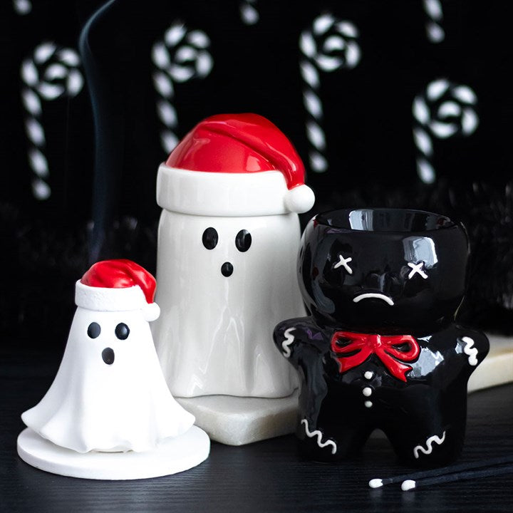 Ghost with Santa Hat Oil Burner and Wax Warmer