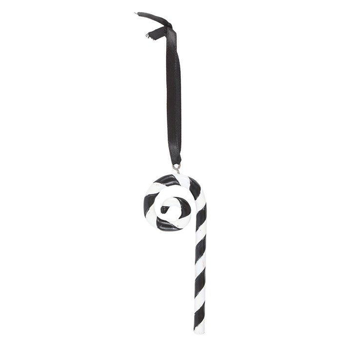 Black and White Candy Cane Hanging Ornament
