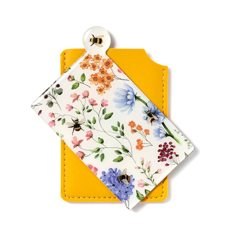 Nectar Meadows Bee Pocket Mirror in Sleeve