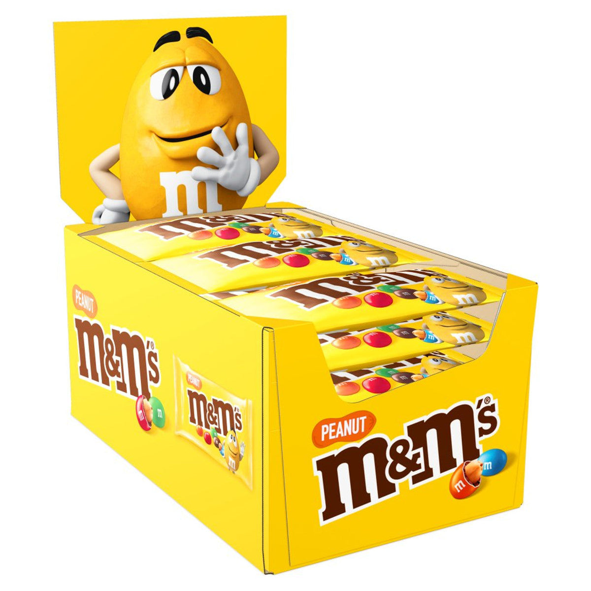 24 x Tableta de chocolate con leche y cacahuete crujiente M&M's 45G