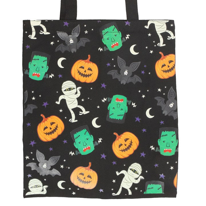 Monster Mash Print Polycotton Tote Bag