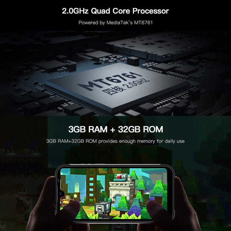UNIWA W555 Rugged Smartphone | 4G | 3GB+32GB | IP68 | Android 12 | NFC | OTG