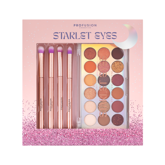 OJOS DE ESTRELLA - PALETA DE 5 PIEZAS Y JUEGO DE BROCHAS