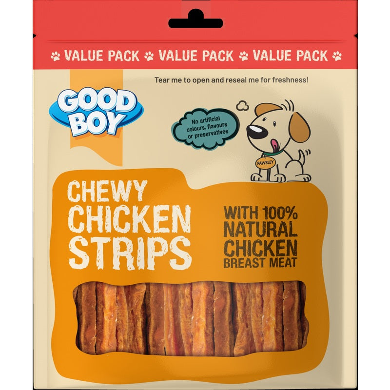 Good Boy Chewy Chicken Strips 350g - Case of 6
