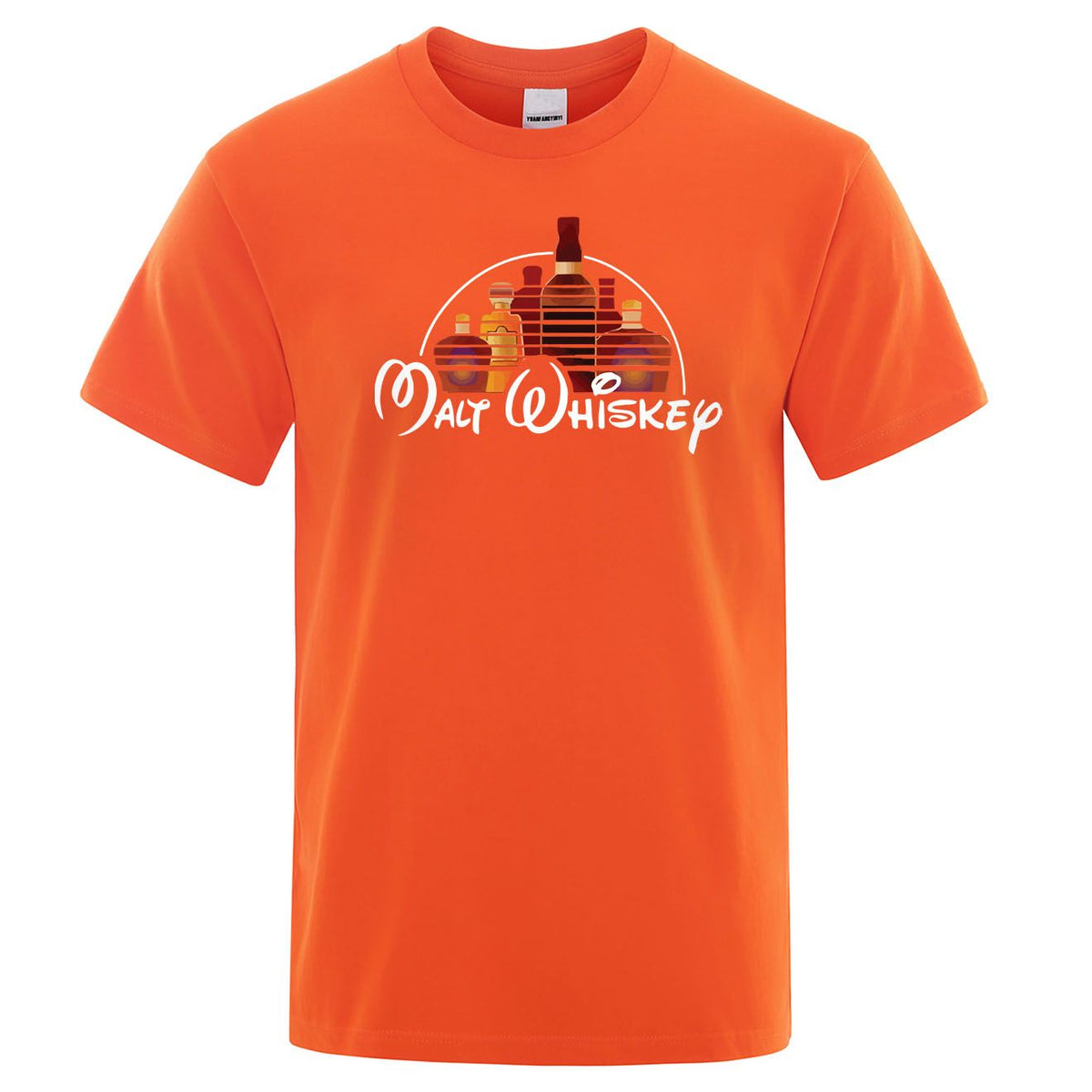 Men's Malt Whisky Disney T-Shirt Short Sleeve Graphic Print Tee Funny Unisex