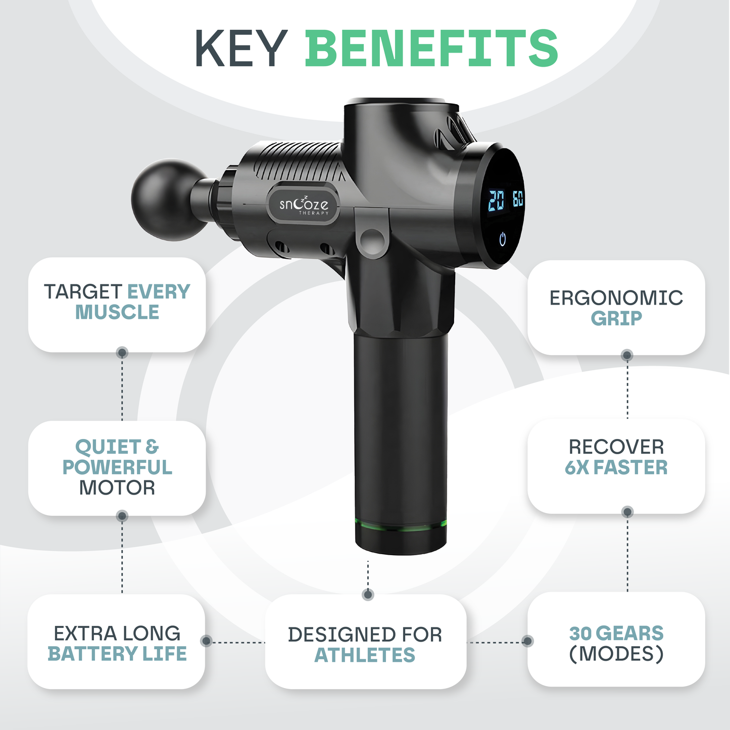 Massage Gun Pro | 30 Speed Percussion Massager for Muscle Relief & Recovery