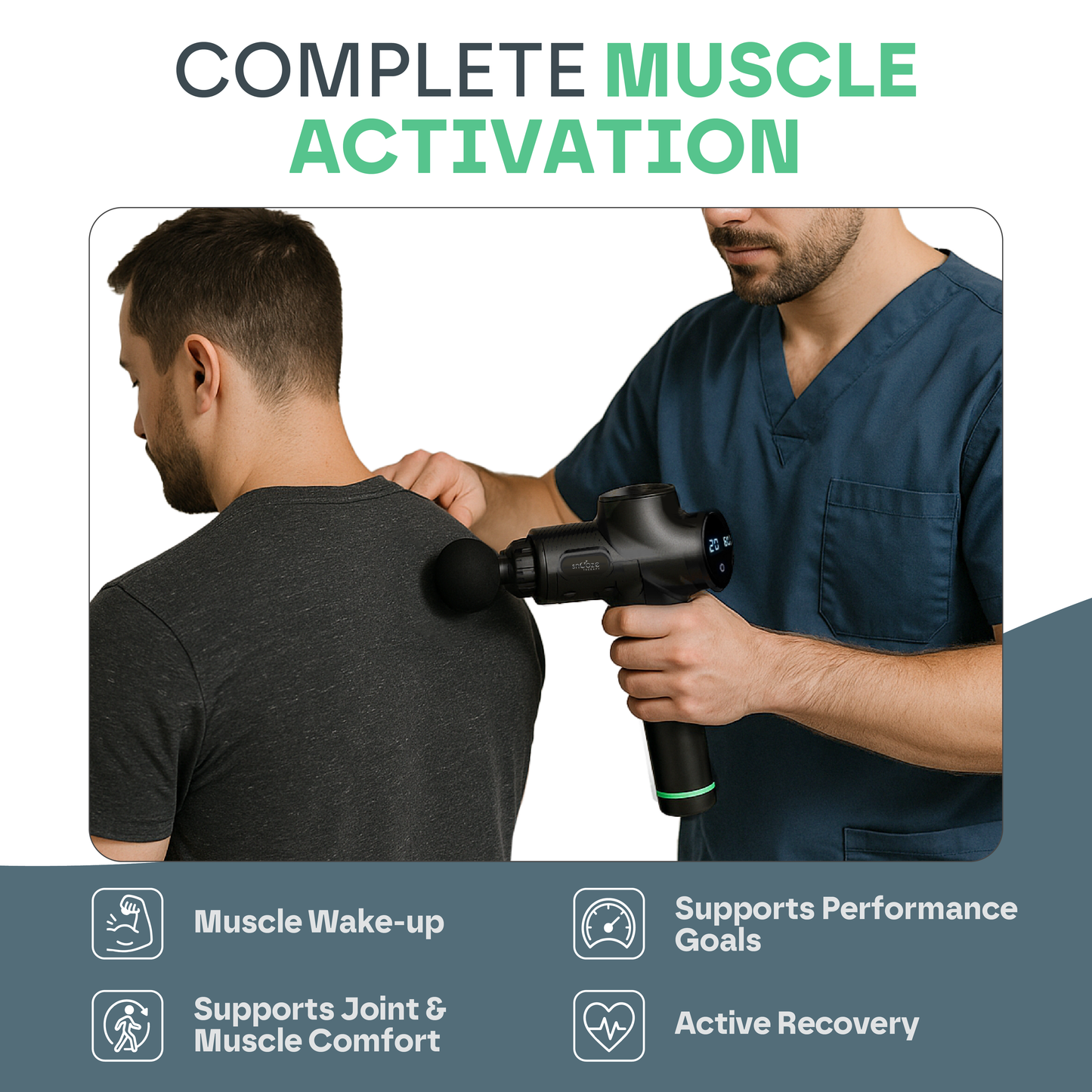 Massage Gun Pro | 30 Speed Percussion Massager for Muscle Relief & Recovery