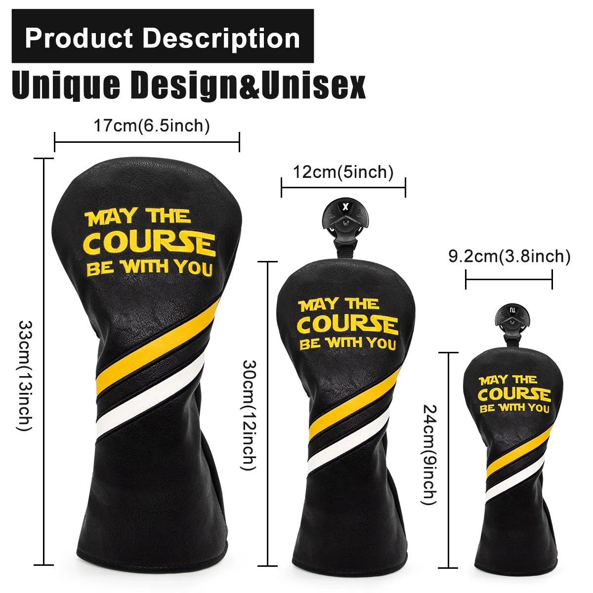 Golf Headcovers Set Premium Leather Driver Fairway Hybrid Covers Star Wars