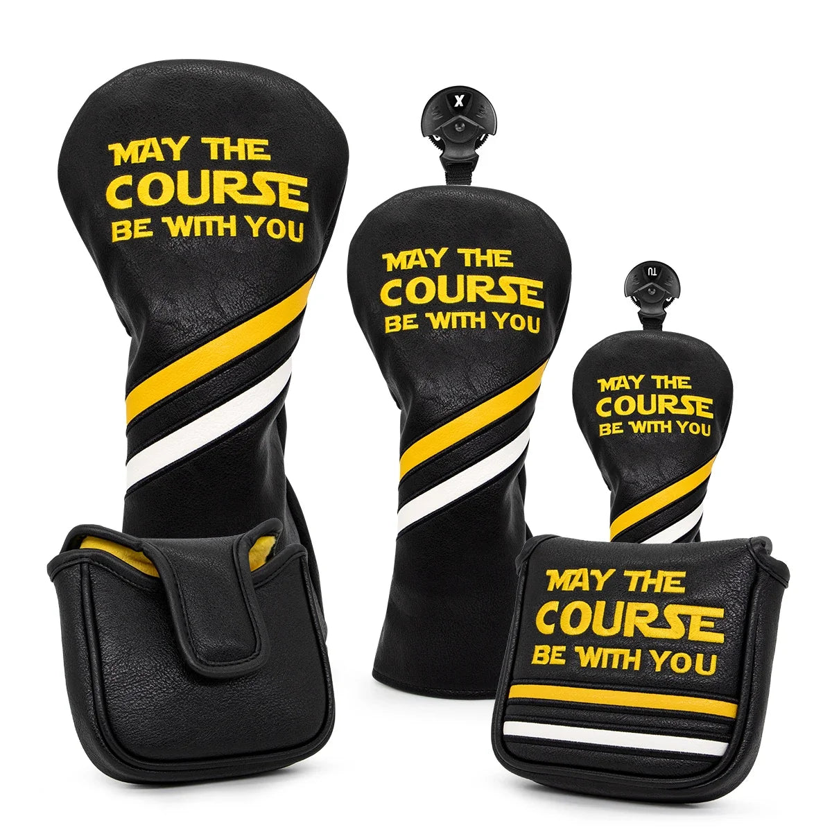 Golf Headcovers Set Premium Leather Driver Fairway Hybrid Covers Star Wars