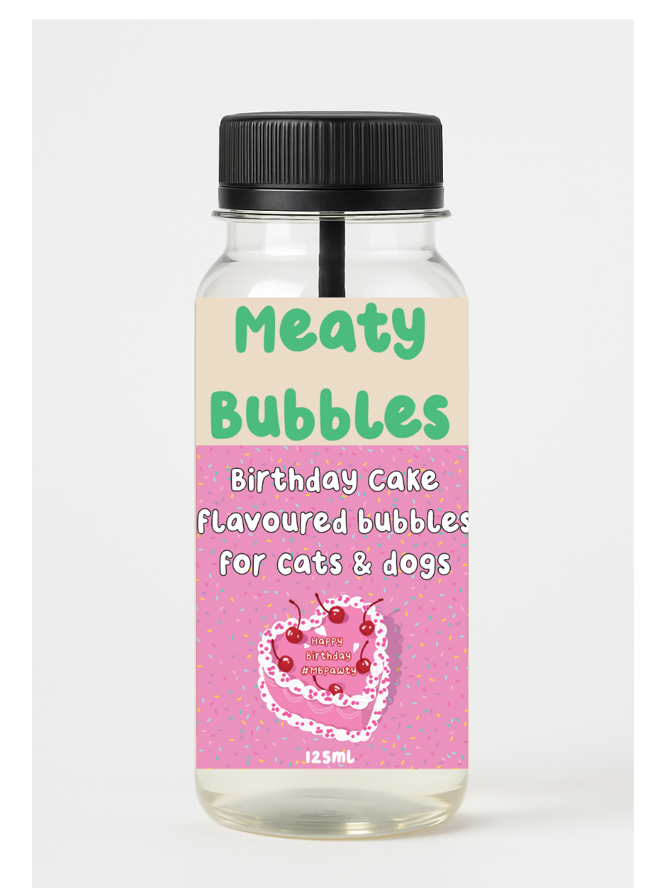Meaty Bubbles Birthday Cake 125ml