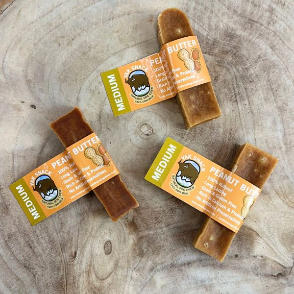 Yak Snack Peanut Butter Medium 68g-80g - Case of 5