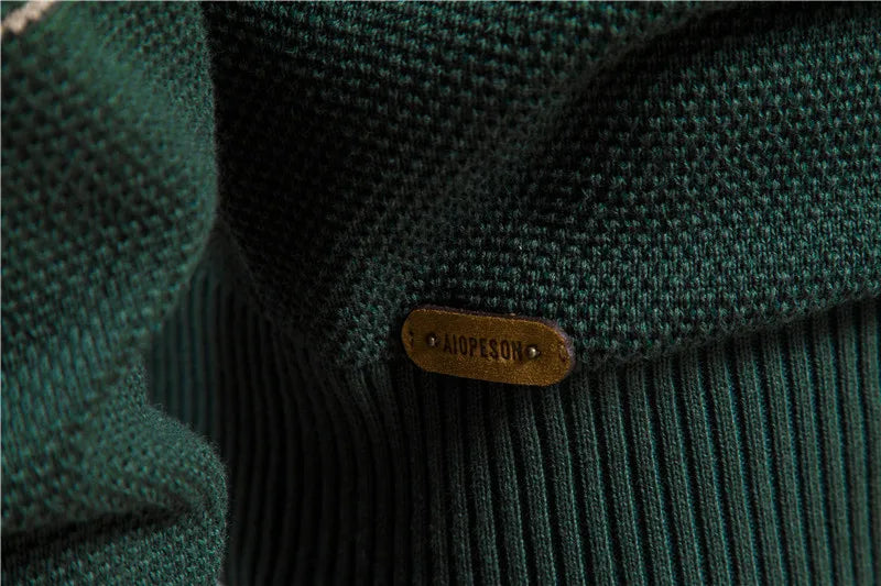 Men’s Cotton Knitted Sweater - Casual Round Neck Winter Pullover Warm Jumper