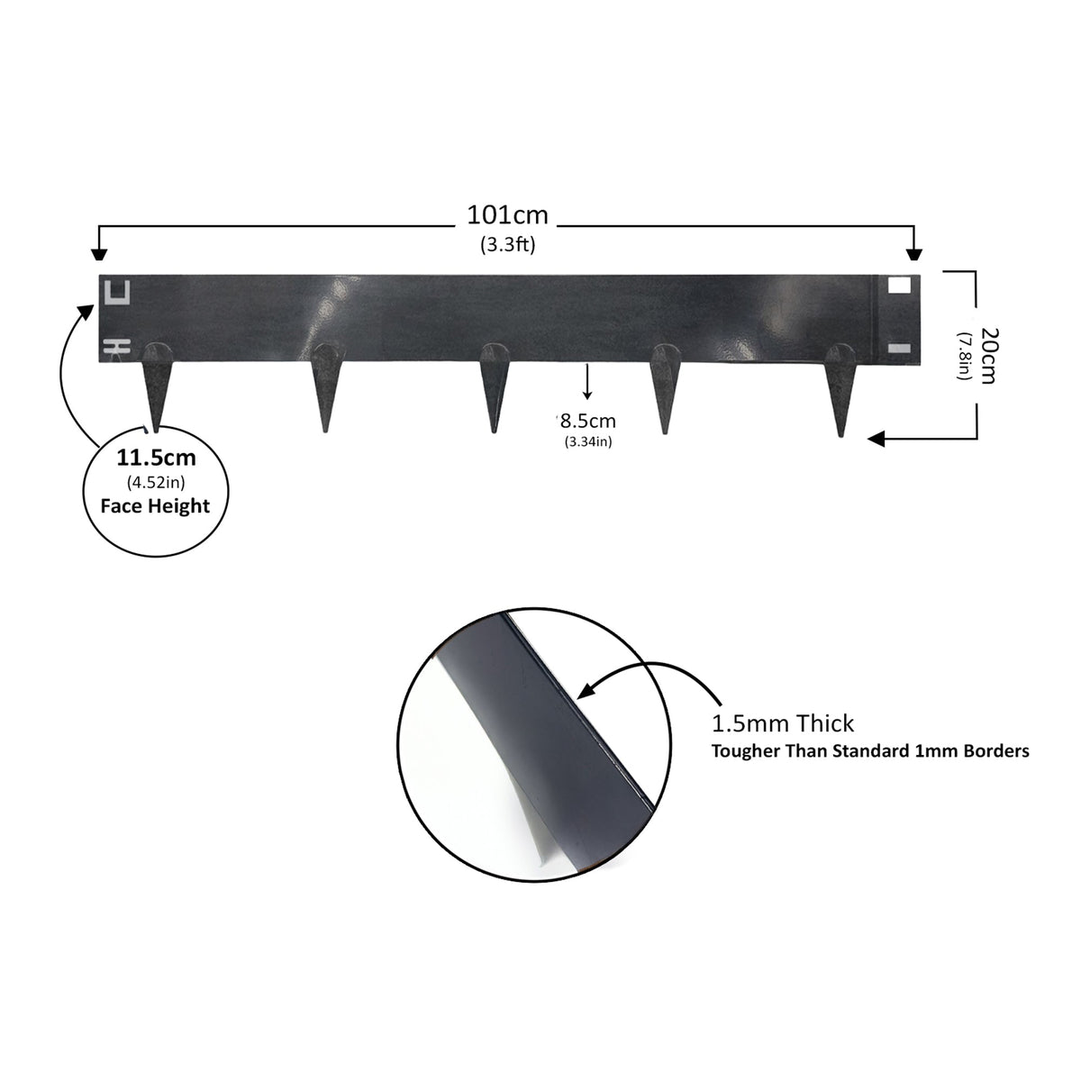 Metal Lawn Edging – Garden Borders, 15cm & 20cm