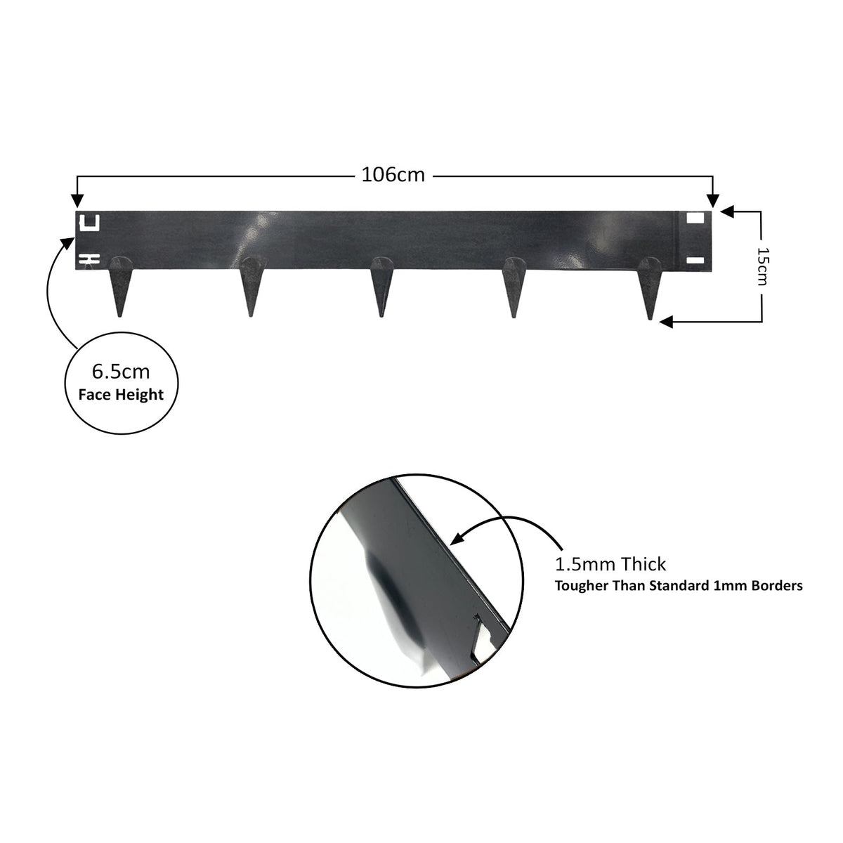 Metal Lawn Edging – Garden Borders, 15cm & 20cm