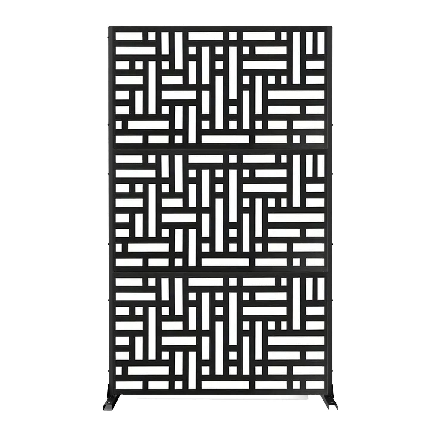 Metal Privacy Screen with Stand 90cm x 180cm | Indoor & Outdoor | Black, Grey or Pre-Rusted