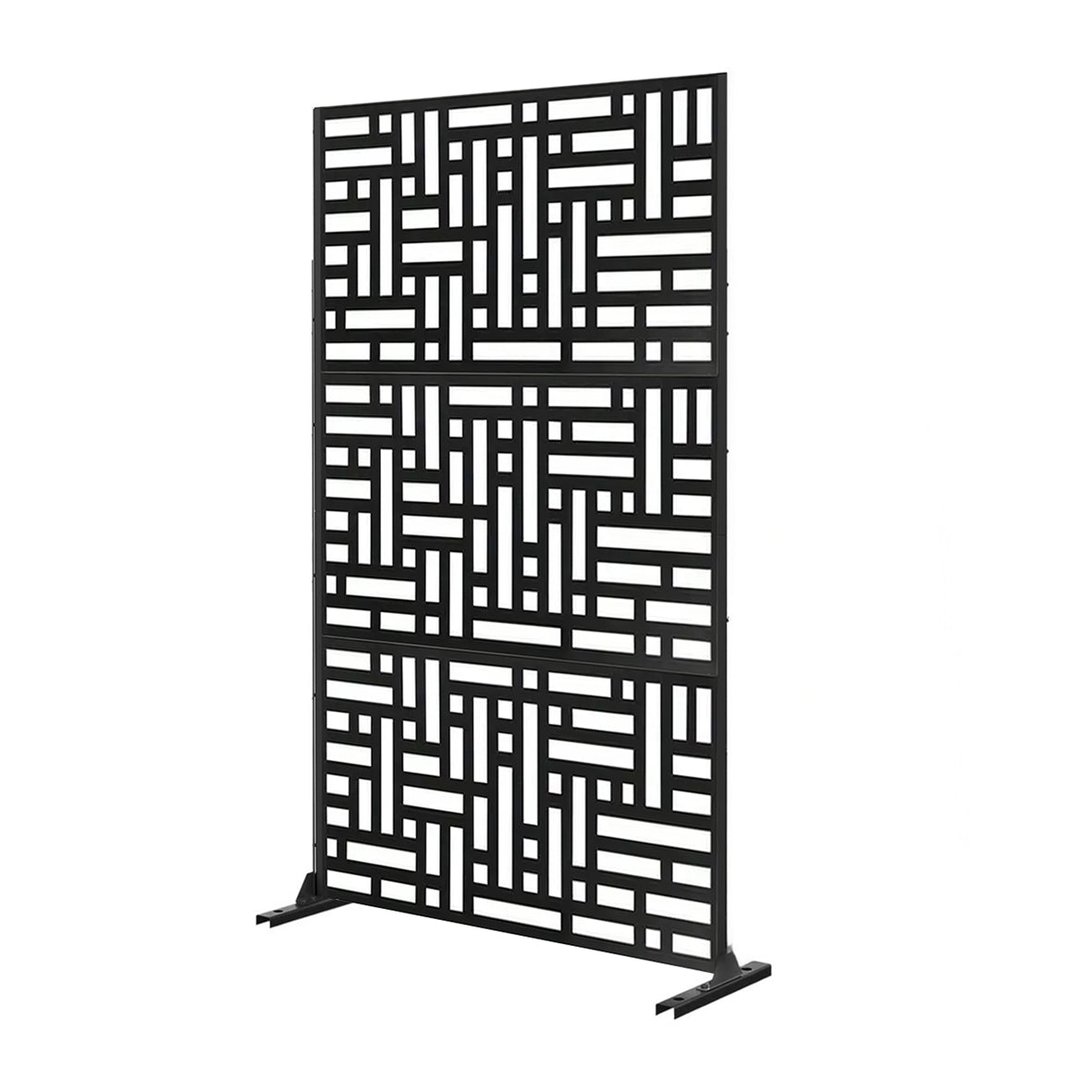 Metal Privacy Screen with Stand 90cm x 180cm | Indoor & Outdoor | Black, Grey or Pre-Rusted