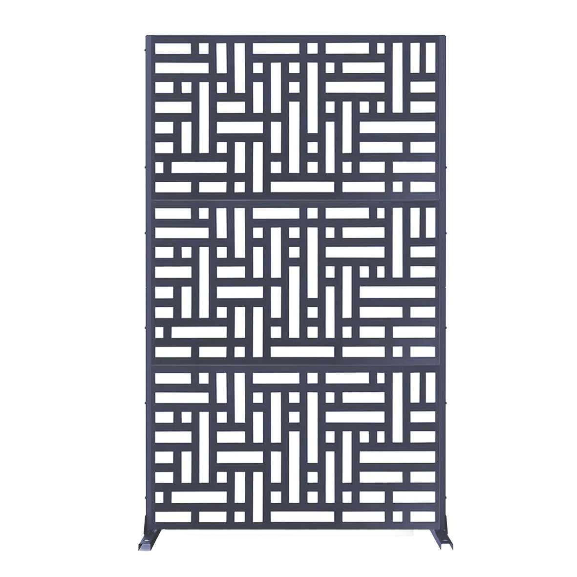 Metal Privacy Screen with Stand 90cm x 180cm | Indoor & Outdoor | Black, Grey or Pre-Rusted