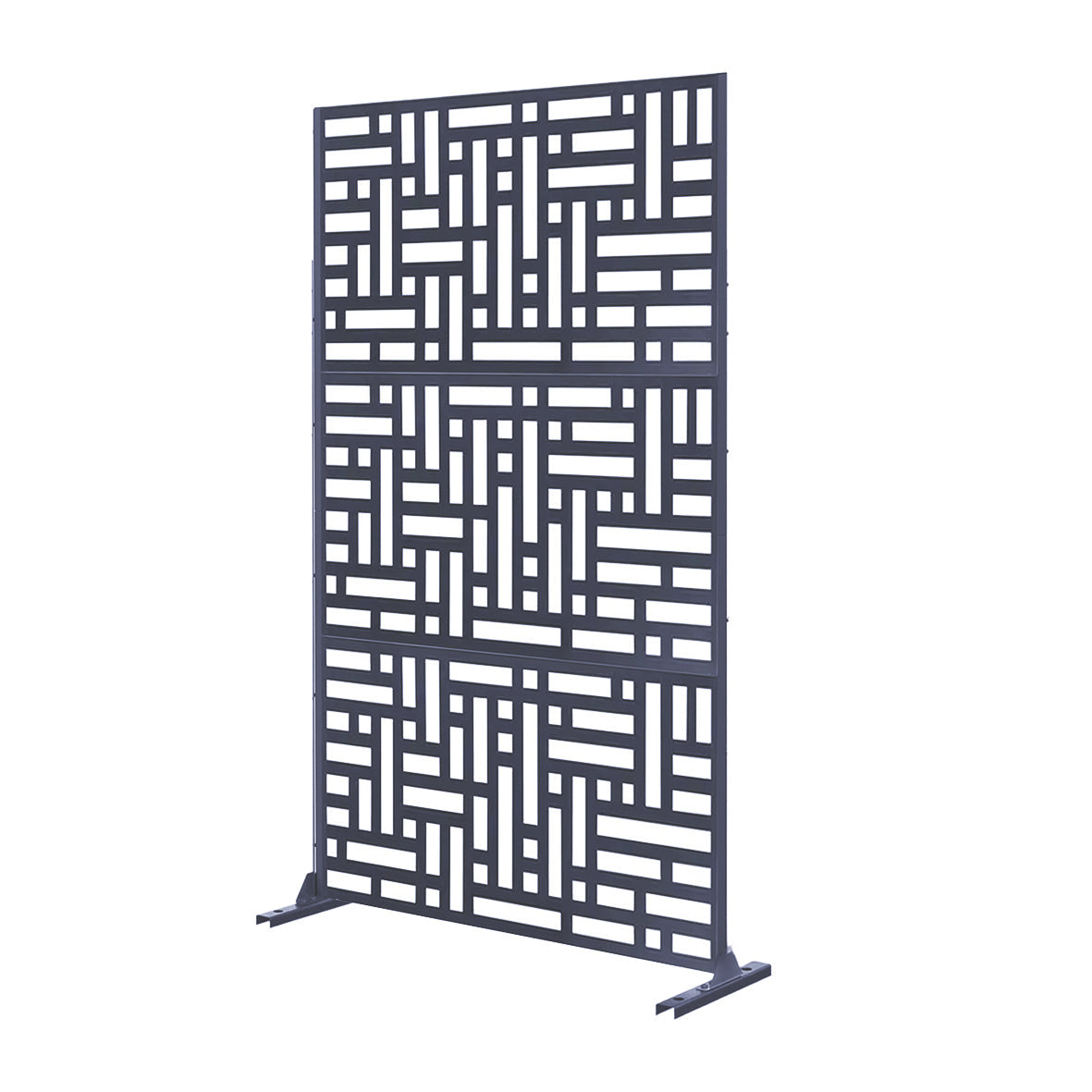 Metal Privacy Screen with Stand 90cm x 180cm | Indoor & Outdoor | Black, Grey or Pre-Rusted