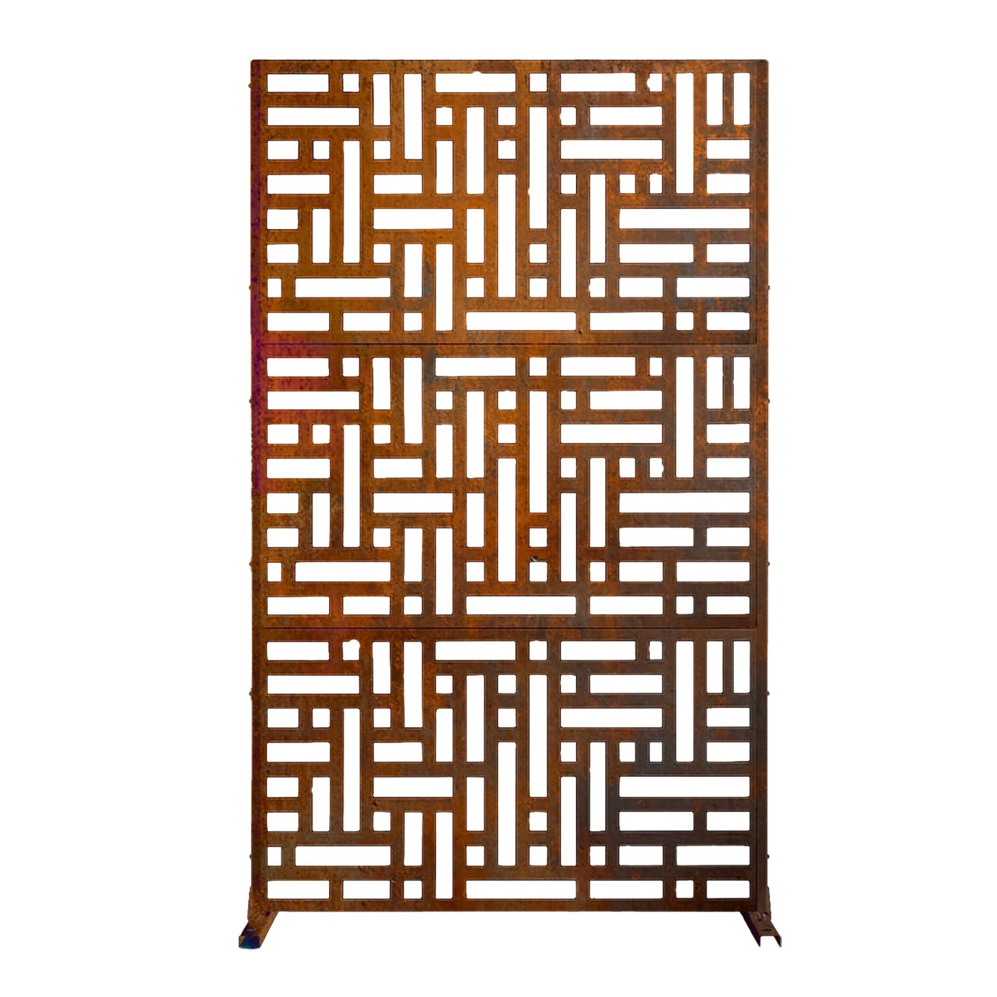Metal Privacy Screen with Stand 90cm x 180cm | Indoor & Outdoor | Black, Grey or Pre-Rusted