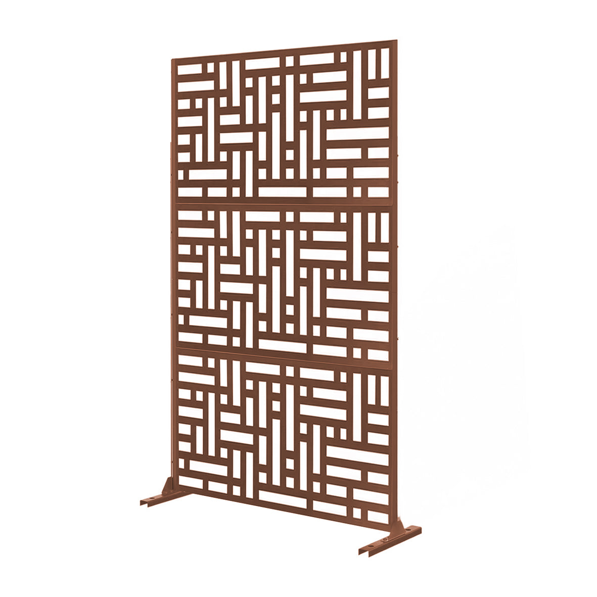 Metal Privacy Screen with Stand 90cm x 180cm | Indoor & Outdoor | Black, Grey or Pre-Rusted