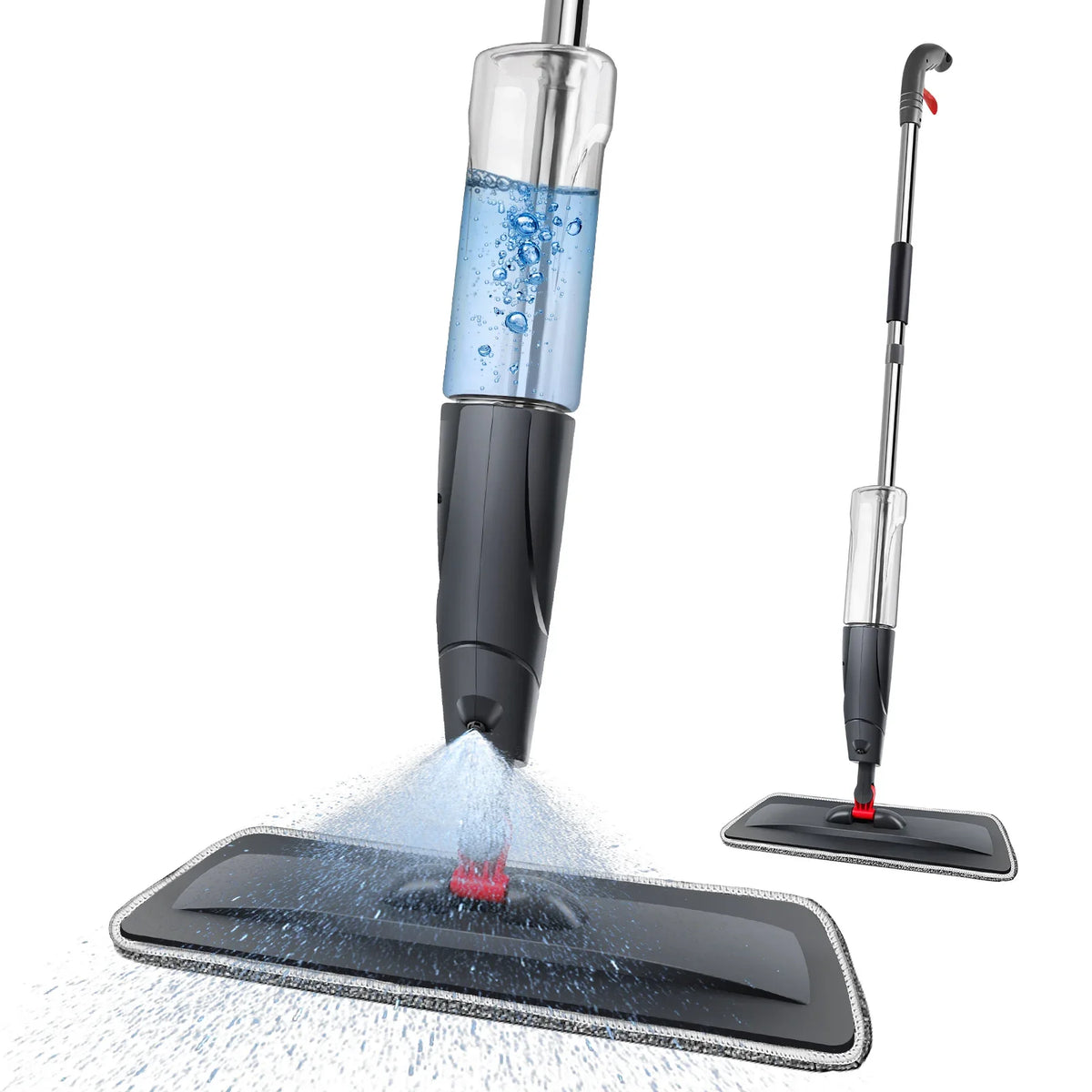 Spray Mop 700ML Microfibre Floor Cleaner 360° Spin Wet & Dry Flat Cleaning Brush