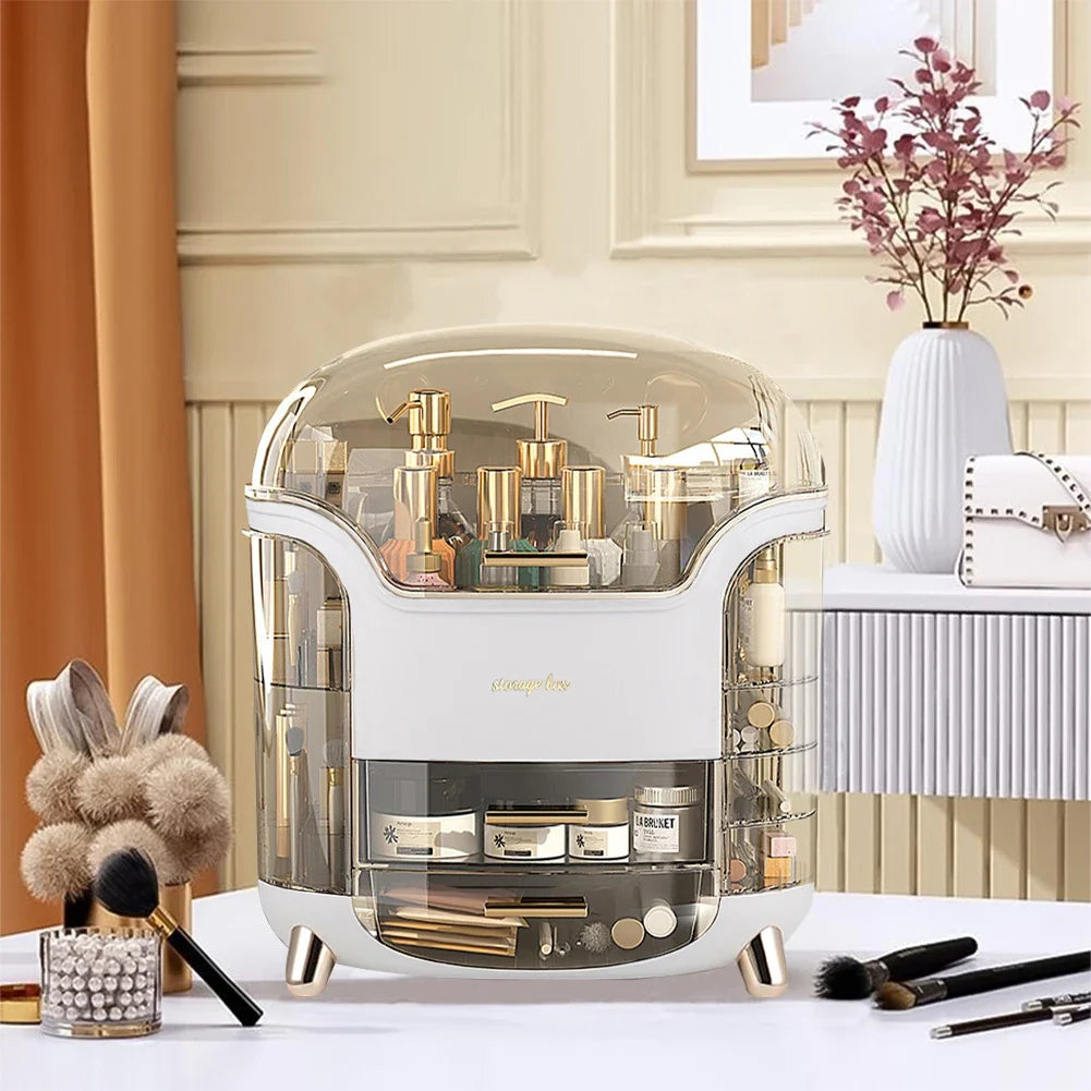 Modern Makeup Storage Box with Drawers, Clear Large Capacity Cosmetic Organiser