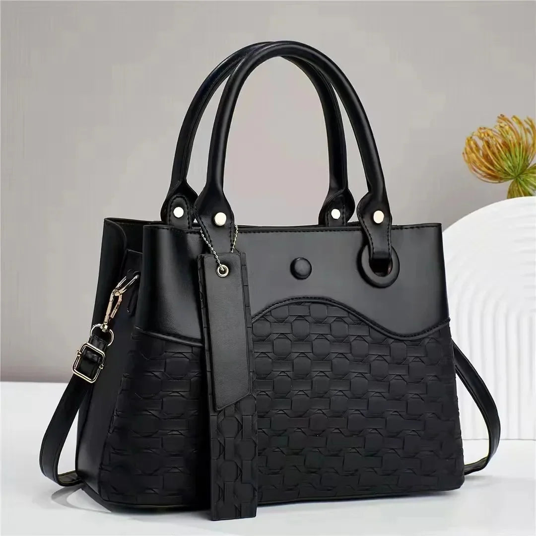 Modern Women’s Handbag Shoulder Crossbody Grid Pattern Hand Bag Large Capacity
