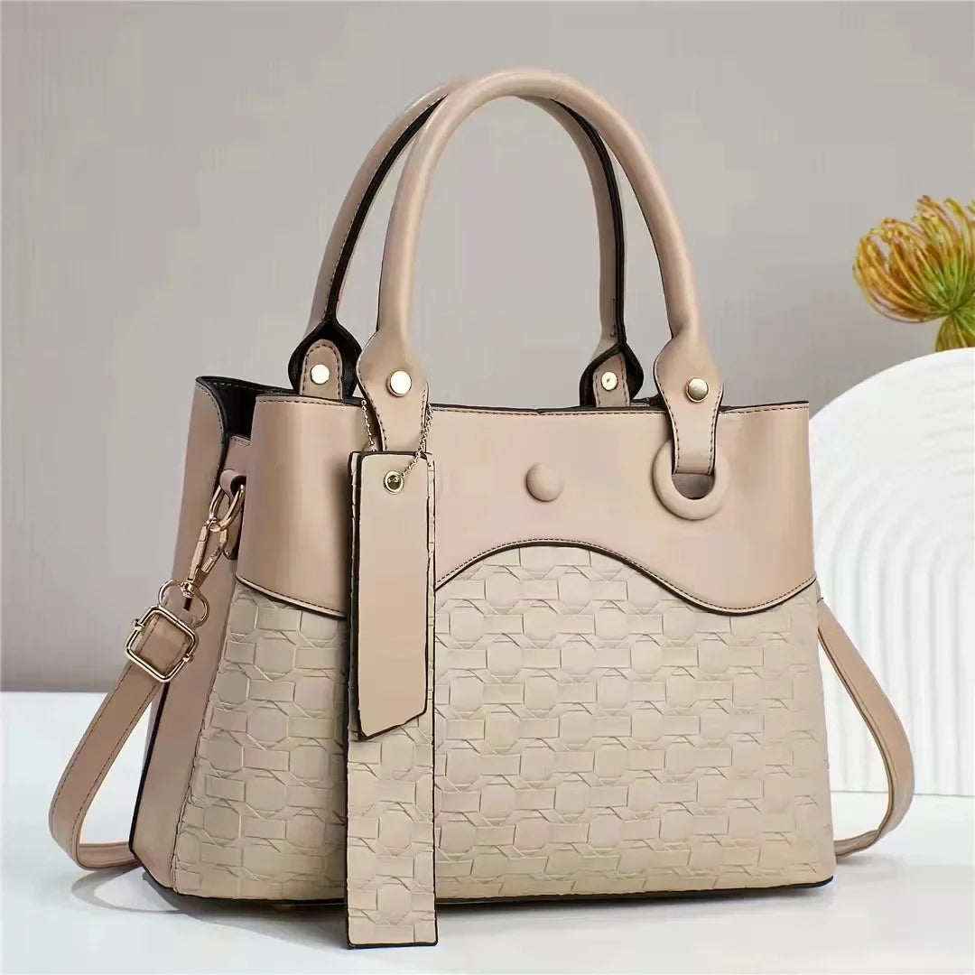 Modern Women’s Handbag Shoulder Crossbody Grid Pattern Hand Bag Large Capacity