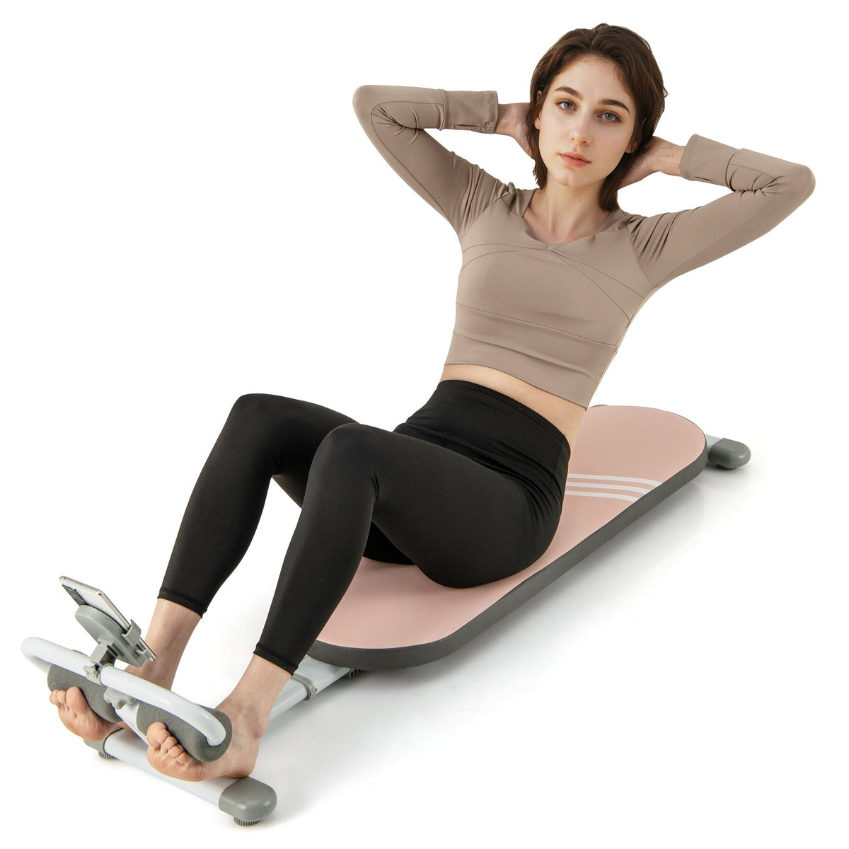 Multifunctional Sit Up Bench with 3 Gear Adjustable Angles and Length-Blue