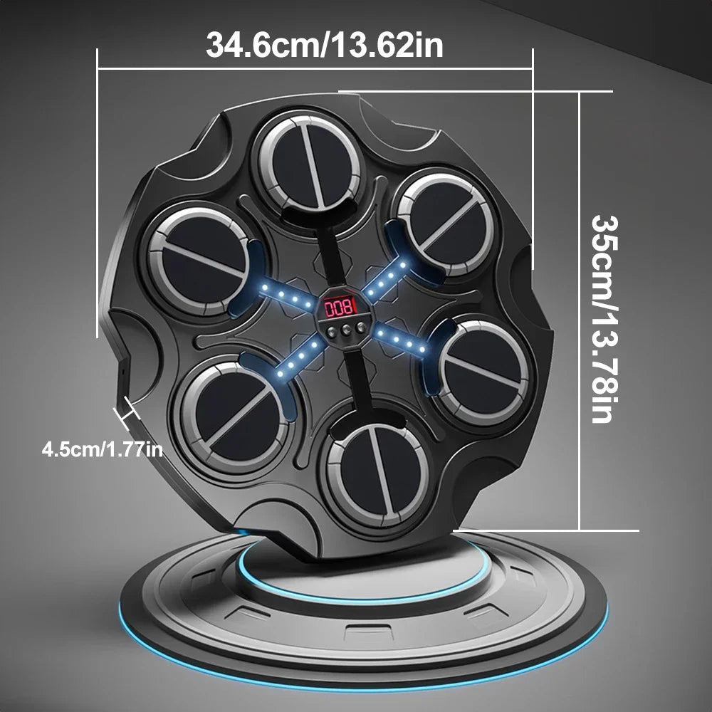 Music Boxing Machine Smart Bluetooth Punching Trainer with Gloves Fun Punch Game