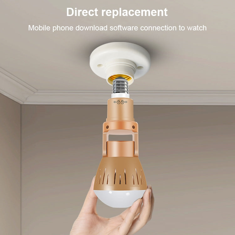 Cámara de seguridad panorámica de 360° con bombilla DP3 – WiFi HD de 1.3MP, ajuste E27, visión nocturna