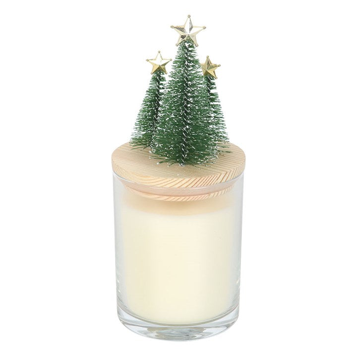 Bah Humbug Orange & Clove Glass Candle with Tree
