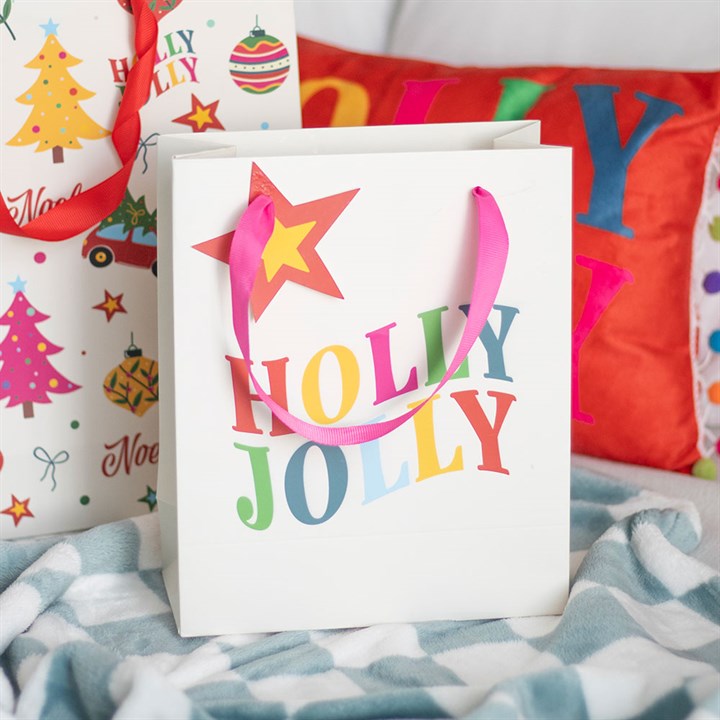 23cm Holly Jolly Gift Bag